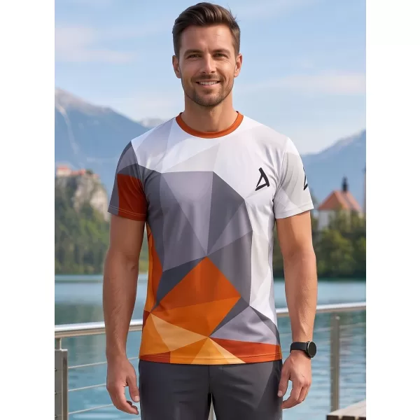  Pánske prémiové plus funkčné tričko ALTISPORT VOJ/ALM007TR02 ORANŽOVÁ/ŠEDÁ 