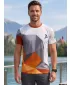 Pánske prémiové plus funkčné tričko ALTISPORT VOJ/ALM007TR02 ORANŽOVÁ/ŠEDÁ