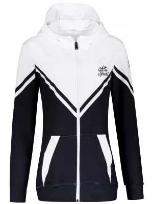 Dámska prémiová funkčná mikina na zips ALTISPORT VOJ/ALW101MI02 ČIERNOBIELY