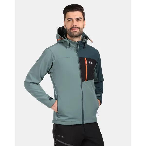  Pánska bunda so softshell KILPI ONTAVIO-M YM0111KI KHAKI 