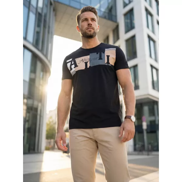  Pánske tričko ALTISPORT EDWARD ČIERNA 