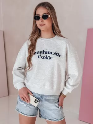 Dámska mikina DSTREET COOKIES BY1444 SVETLO ŠEDÁ