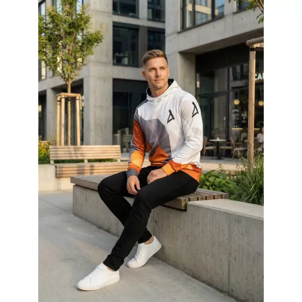  Pánska prémiová funkčná mikina ALTISPORT VOJ/ALM007MI01 ORANŽOVÁ/ŠEDÁ 