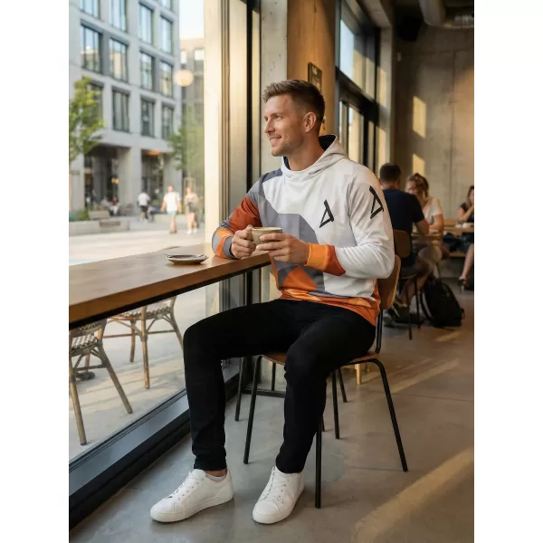  Pánska prémiová funkčná mikina ALTISPORT VOJ/ALM007MI01 ORANŽOVÁ/ŠEDÁ 