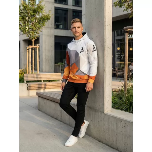  Pánska prémiová funkčná mikina ALTISPORT VOJ/ALM007MI01 ORANŽOVÁ/ŠEDÁ 