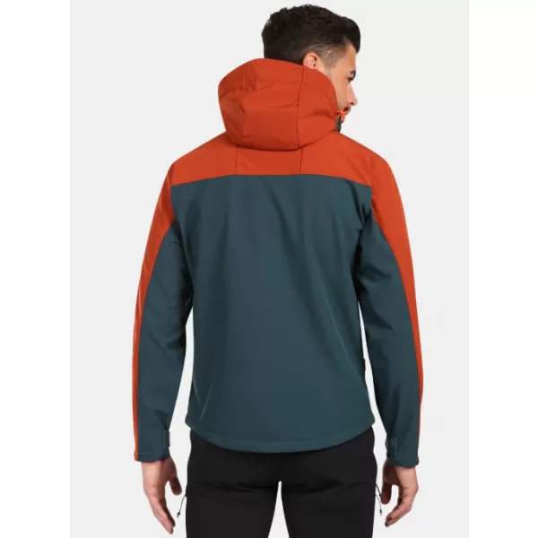  Pánska bunda so softshell KILPI ONTAVIO-M YM0111KI TMAVO ZELENÝ 