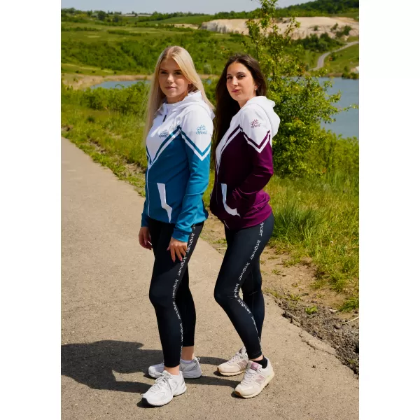  Dámska prémiová funkčná mikina na zips ALTISPORT VOJ/ALW101MI02 BORDOVÁ/BIELA 