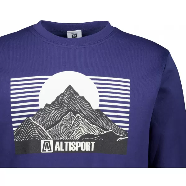  Pánska mikina ALTISPORT ALM188406 POLNOČNÁ MODRÁ 