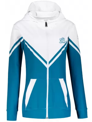 Dámska prémiová funkčná mikina na zips ALTISPORT VOJ/ALW101MI02 PETROLEJ/BIELA