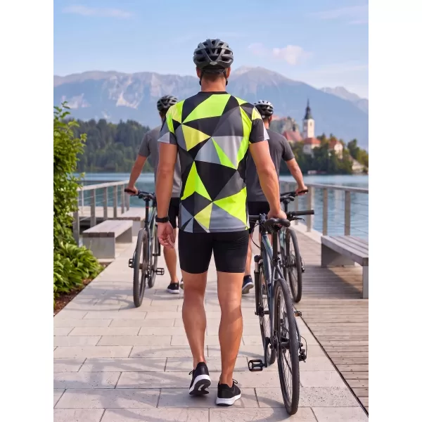  Pánske prémiové plus funkčné tričko ALTISPORT VOJ/ALM007TR02 ČIERNA/FLUO ŽLTÁ 