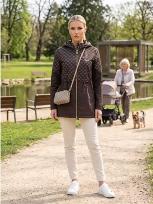 Dámska bunda KIXMI UNNI HNĚDÁ/HNĚDÁ HNEDÝ