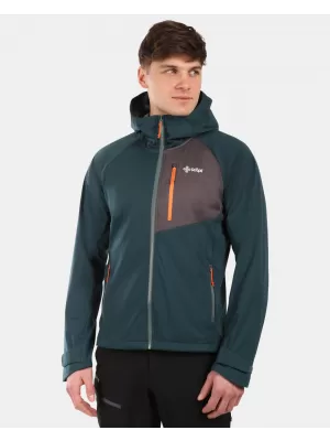 Pánska bunda so softshell KILPI BELTRA-M YM0110KI TMAVO ZELENÝ