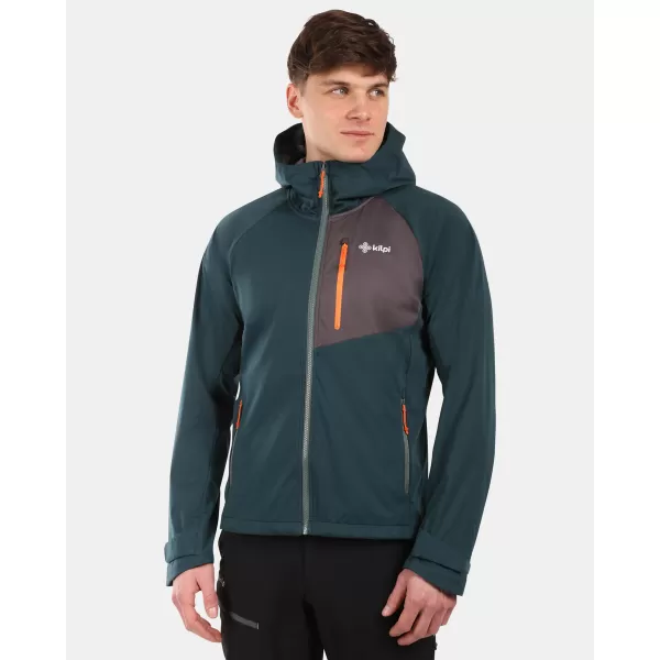  Pánska bunda so softshell KILPI BELTRA-M YM0110KI TMAVO ZELENÝ 