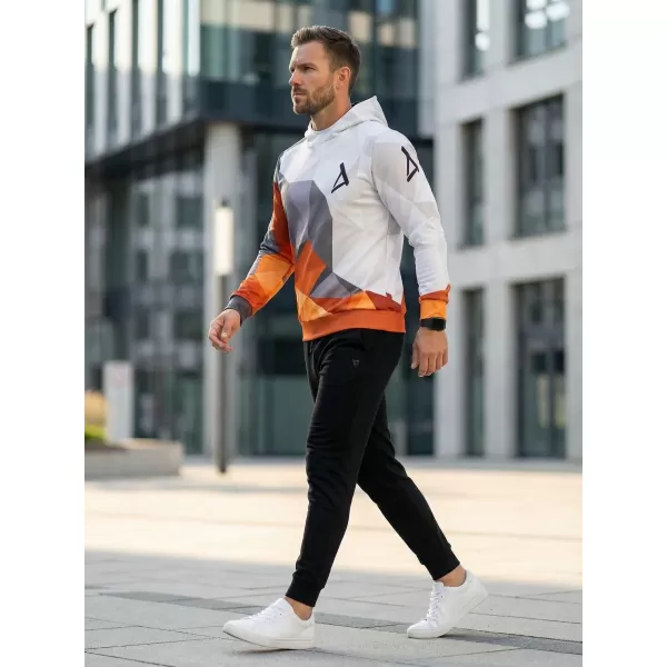  Pánska prémiová funkčná mikina ALTISPORT VOJ/ALM007MI01 ORANŽOVÁ/ŠEDÁ 