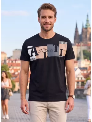 Pánske tričko ALTISPORT EDWARD ČIERNA