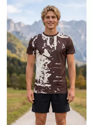 Pánske prémiové plus funkčné tričko ALTISPORT VOJ/ALM057TR02 HNEDÁ