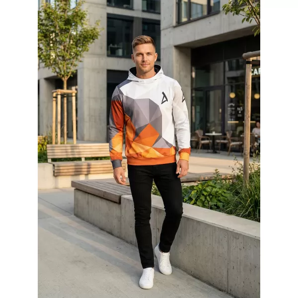  Pánska prémiová funkčná mikina ALTISPORT VOJ/ALM007MI01 ORANŽOVÁ/ŠEDÁ 