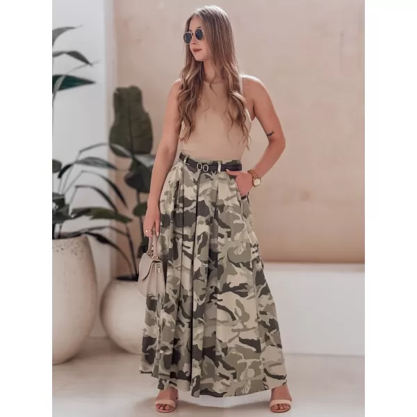  Dámske nohavice DSTREET FLOWES UY2562 SVETLO ZELENÁ 