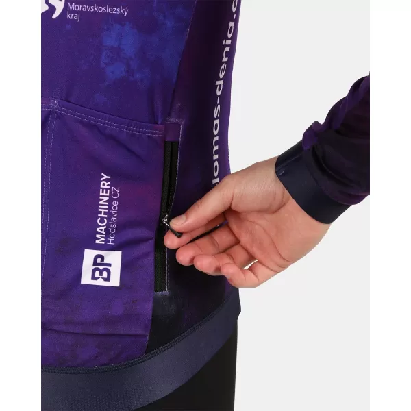  Pánsky cyklistický dres s dlhými rukávmi KILPI VULCANO-M YM0366KI MODRÝ 