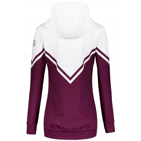 Dámska prémiová funkčná mikina na zips ALTISPORT VOJ/ALW101MI02 BORDOVÁ/BIELA 