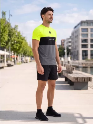 Pánske prémiové plus funkčné tričko ALTISPORT VOJ/ALM051TR02 NEÓNOVO-ŽLTÉ