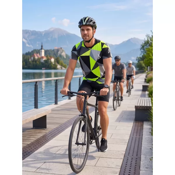  Pánske prémiové plus funkčné tričko ALTISPORT VOJ/ALM007TR02 ČIERNA/FLUO ŽLTÁ 