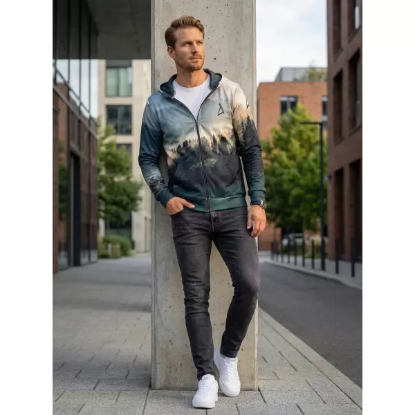  Pánska prémiová funkčná mikina na zips ALTISPORT VOJ/ALM030MI02 LES/ZELEŇ 
