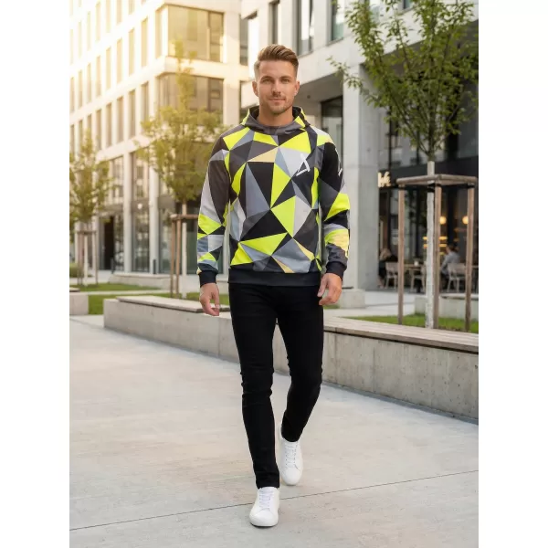  Pánska prémiová funkčná mikina ALTISPORT VOJ/ALM007MI01 ČIERNA/FLUO ŽLTÁ 