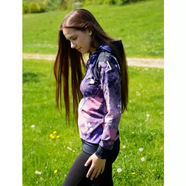  Dámska prémiová funkčná mikina ALTISPORT VOJ/ALW055MI01 ČIERNA FIALOVÁ 