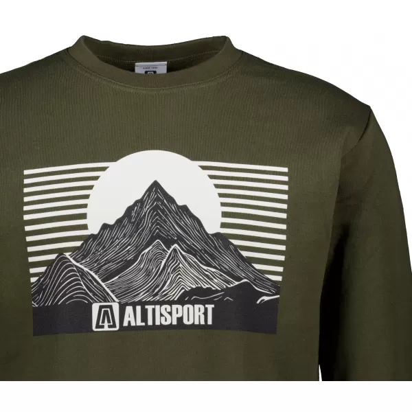  Pánska mikina ALTISPORT ALM188406 VOJENSKÉ 