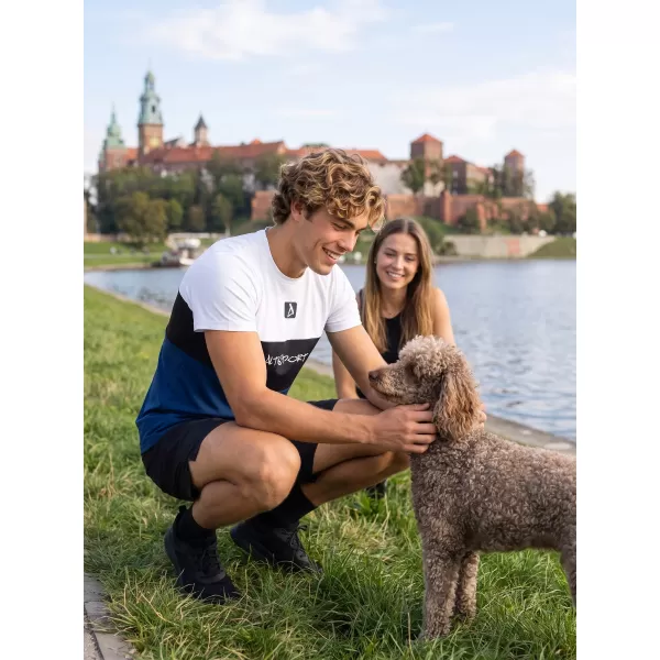  Pánske prémiové plus funkčné tričko ALTISPORT VOJ/ALM051TR02 BIELA MODRÁ 