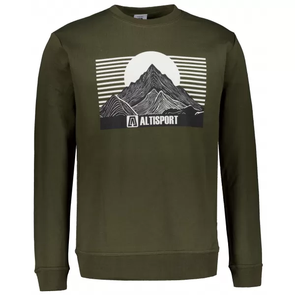  Pánska mikina ALTISPORT ALM188406 VOJENSKÉ 