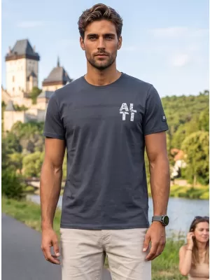Pánske tričko ALTISPORT EBEN TMAVO ŠEDÁ