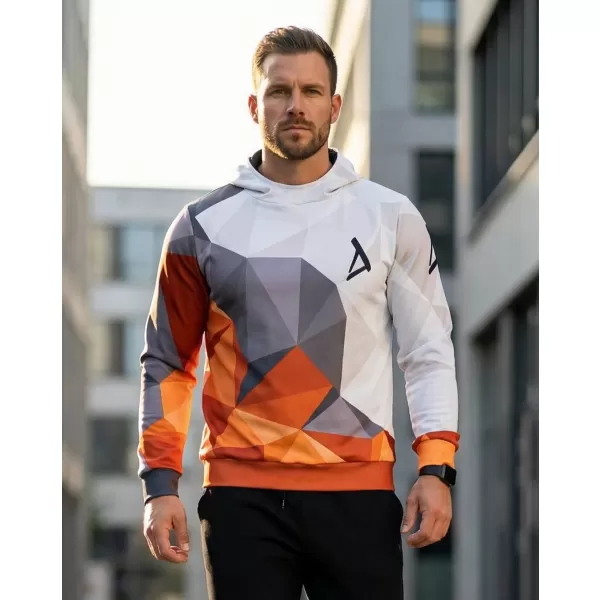  Pánska prémiová funkčná mikina ALTISPORT VOJ/ALM007MI01 ORANŽOVÁ/ŠEDÁ 