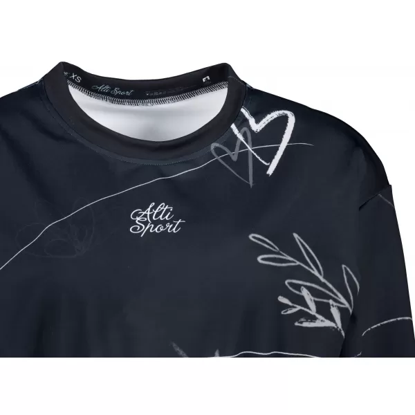  Dámska funkčná prémiová skrátená mikina ALTISPORT VOJ/ALW083MI08 ČIERNOBIELY 