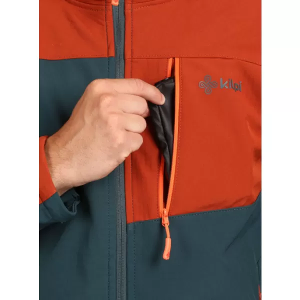  Pánska bunda so softshell KILPI ONTAVIO-M YM0111KI TMAVO ZELENÝ 