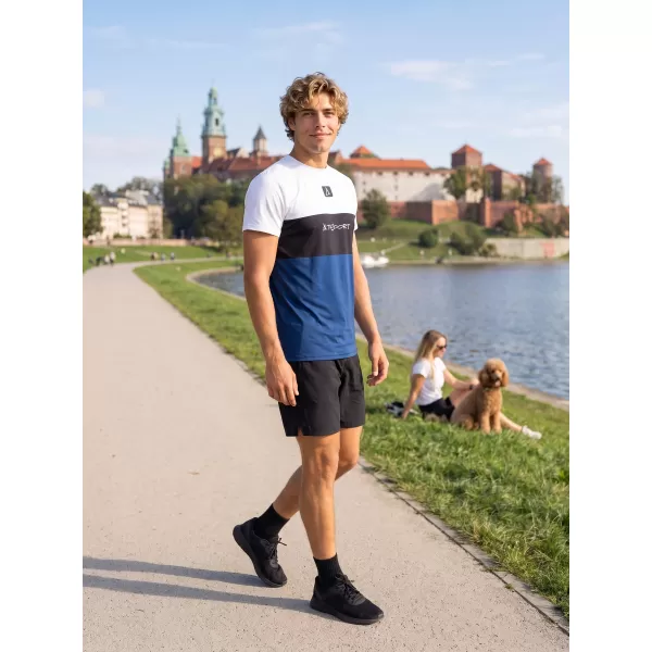  Pánske prémiové plus funkčné tričko ALTISPORT VOJ/ALM051TR02 BIELA MODRÁ 