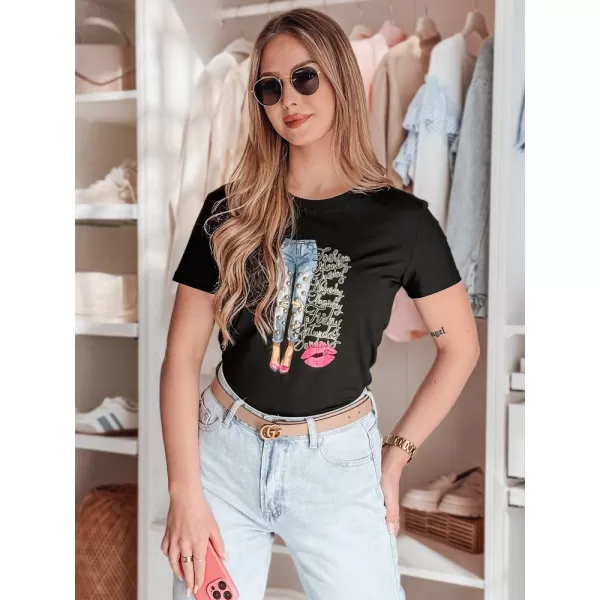  Dámske tričko DSTREET TRENDAY RY2824 ČIERNA 