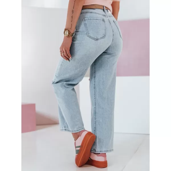  Dámske džínsy DSTREET FLOWLESS UY2682 MODRÁ 