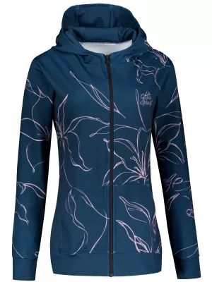 Dámska prémiová funkčná mikina na zips ALTISPORT VOJ/ALW100MI02 TMAVO MODRÁ/RUŽOVÁ