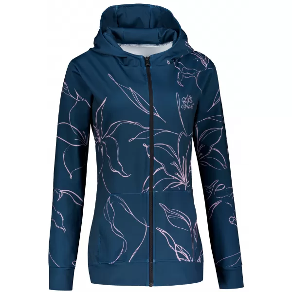  Dámska prémiová funkčná mikina na zips ALTISPORT VOJ/ALW100MI02 TMAVO MODRÁ/RUŽOVÁ 