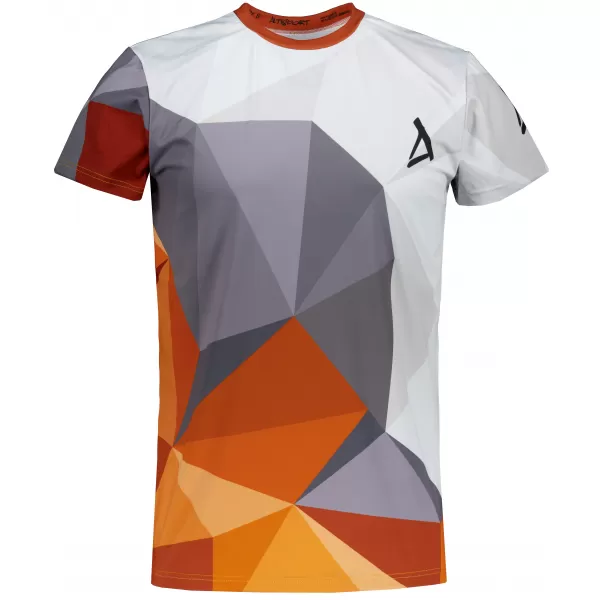 Pánske prémiové plus funkčné tričko ALTISPORT VOJ/ALM007TR02 ORANŽOVÁ/ŠEDÁ 