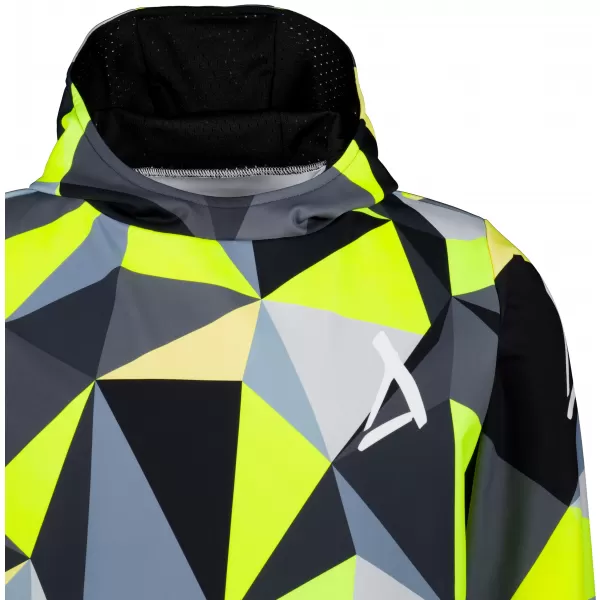  Pánska prémiová funkčná mikina ALTISPORT VOJ/ALM007MI01 ČIERNA/FLUO ŽLTÁ 