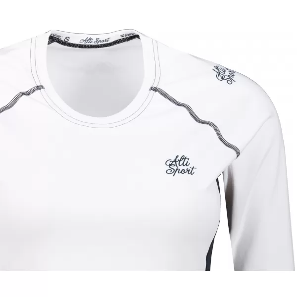  Dámske prémiové funkčné tričko s dlhým rukávom ALTISPORT VOJ/ALW078TR03 BIELA 