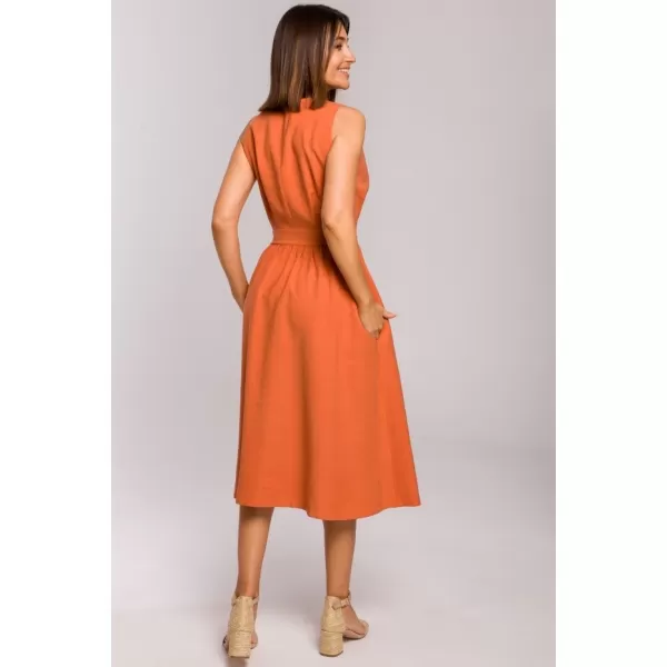  Šaty STYLOVE S224 ORANŽOVÁ 