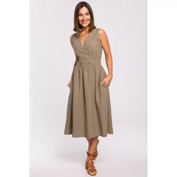  Šaty STYLOVE S224 KAKI 