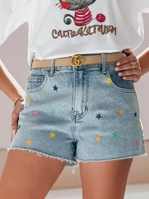 Dámske šortky DSTREET STARSHINE SY0463 MODRÁ