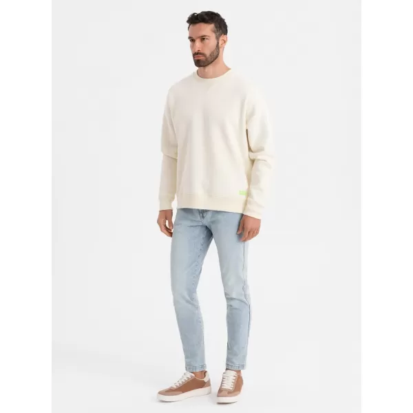  Pánska mikina OMBRE OU-SNBC-0104 KRÉM 