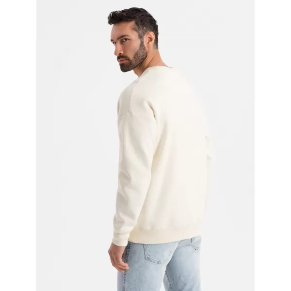  Pánska mikina OMBRE OU-SNBC-0104 KRÉM 