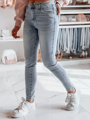 Dámske džínsy DSTREET ZIPSKINS UY2385 SVETLO MODRÁ
